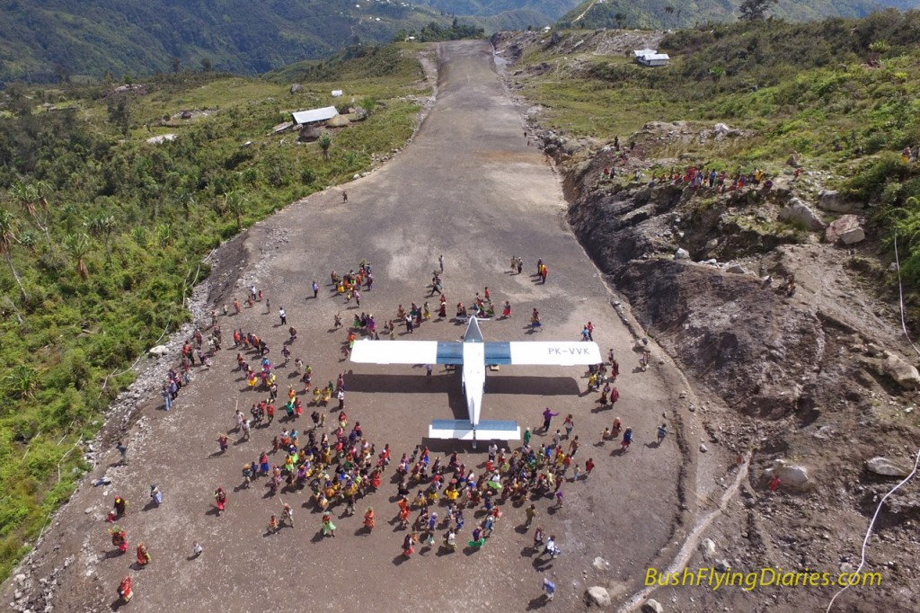 Liligan airstrip in Papua, Indoneisa